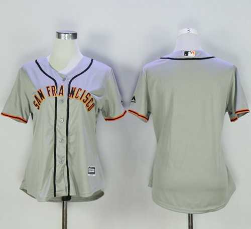 Women's San Francisco Giants Blank Grey Road Stitched Baseball Jersey
