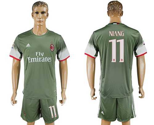 AC Milan #11 Niang Sec Away Soccer Club Jersey
