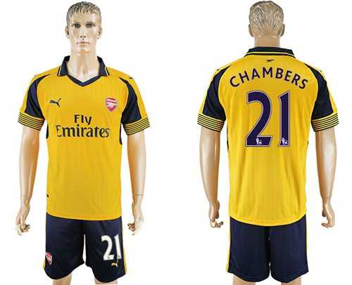 Arsenal #21 Chambers Away Soccer Club Jersey