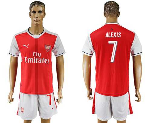 Arsenal #7 Alexis Champions League Home Soccer Club Jersey