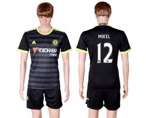 Chelsea #12 Mikel Away Soccer Club Jersey