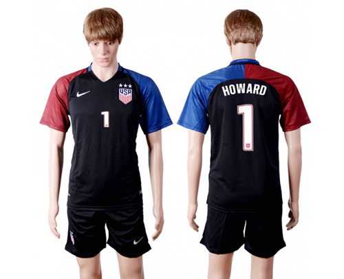 USA #1 Howard Away(Three Star) Soccer Country Jersey