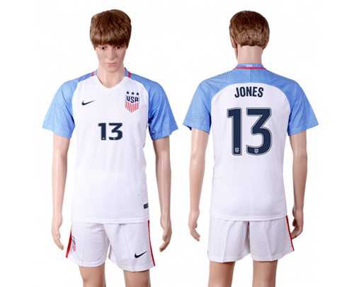 USA #13 Jones Home(Three Star) Soccer Country Jersey