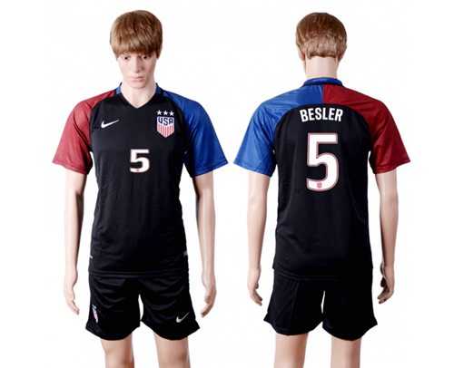 USA #5 Besler Away(Three Star) Soccer Country Jersey