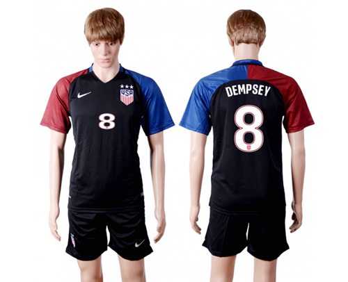 USA #8 Dempsey Away(Three Star) Soccer Country Jersey