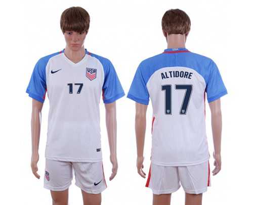 USA #17 Altidore Home Soccer Country Jersey
