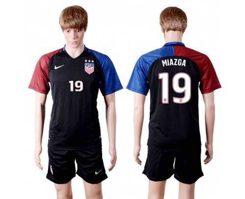 USA #19 Miazga Away(Three Star) Soccer Country Jersey