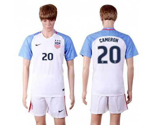 USA #20 Cameron Home(Three Star) Soccer Country Jersey