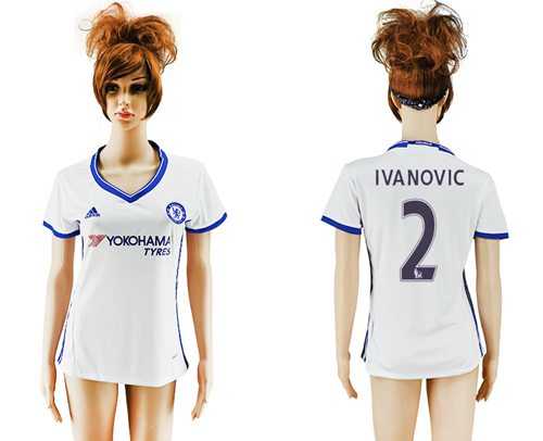 Women's Chelsea #2 Ivanovic Sec Away Soccer Club Jersey