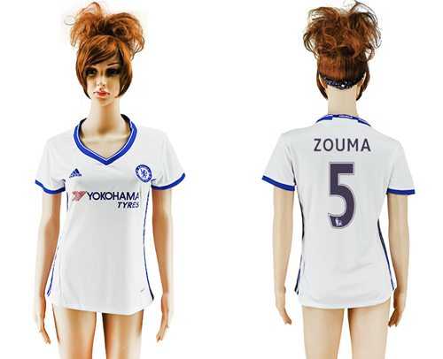 Women's Chelsea #5 Zouma Sec Away Soccer Club Jersey