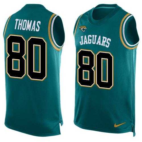 Nike Jacksonville Jaguars #80 Julius Thomas Teal Green Team Color Men's Stitched NFL Limited Tank Top Jersey