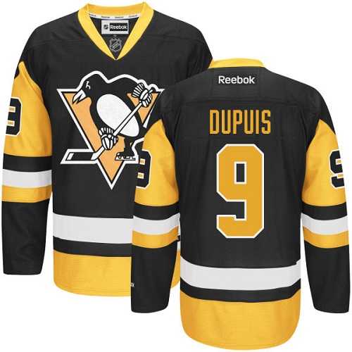 Men's Pittsburgh Penguins #9 Pascal Dupuis Reebok Black Premier Jersey