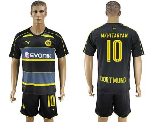 Dortmund #10 Mkhitaryan Away Soccer Club Jersey