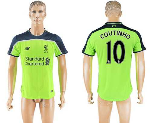 Liverpool #10 Coutinho Sec Away Soccer Club Jersey