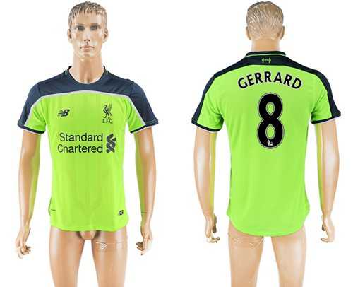 Liverpool #8 Gerrard Sec Away Soccer Club Jersey