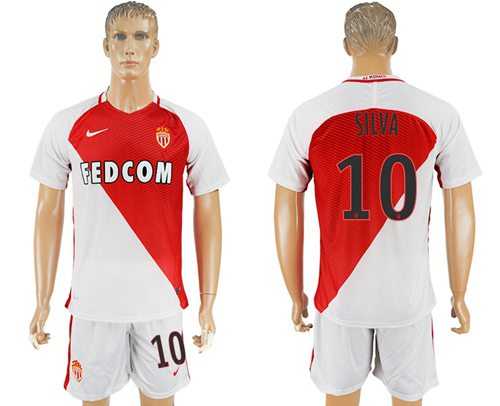 Monaco #10 Silva Home Soccer Club Jersey