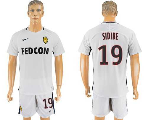 Monaco #19 Sidibe Away Soccer Club Jersey