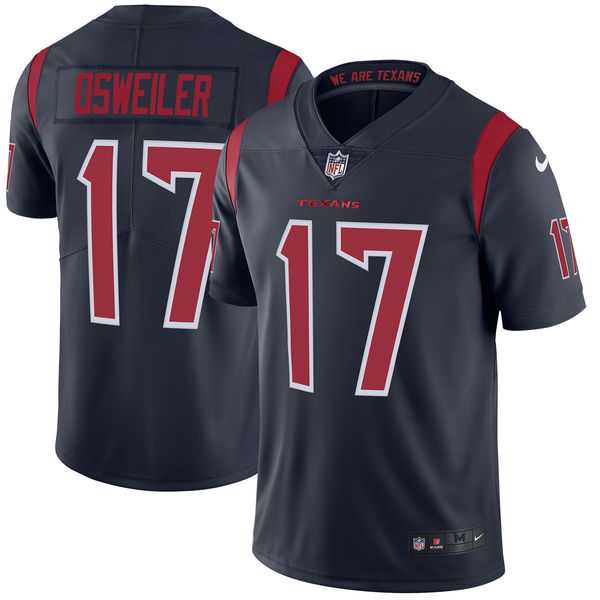 Men's Houston Texans #17 Brock Osweiler Nike Navy Color Rush Limited Jersey