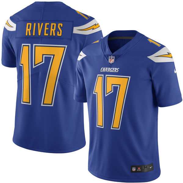 Men's San Diego Chargers #17 Philip Rivers Nike Royal Color Rush Limited Jersey