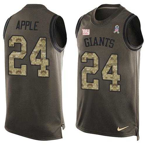 Nike New York Giants #24 Eli Apple Green Men's Stitched NFL Limited Salute To Service Tank Top Jersey