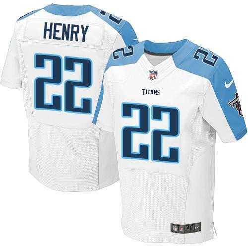 Nike Tennessee Titans #22 Derrick Henry White Men's Stitched NFL Elite Jersey