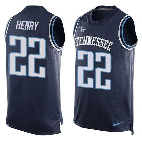 Nike Tennessee Titans #22 Derrick Henry Navy Blue Alternate Men's Stitched NFL Limited Tank Top Jersey