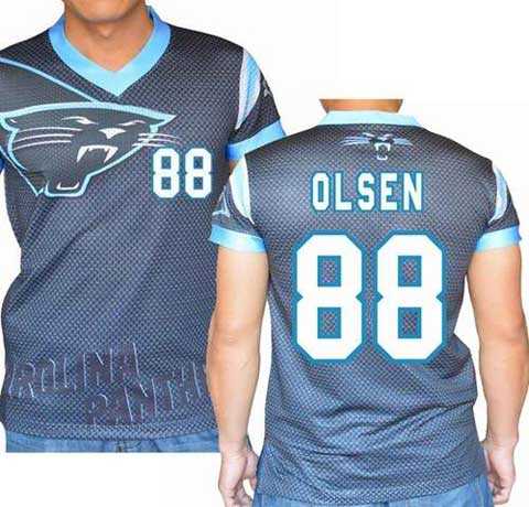 Carolina Panthers #88 Greg Olsen Stretch Name Number Player Personalized Black Mens Adults NFL T-Shirts Tee Shirts