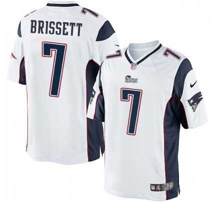 Men's Nike New England Patriots #7 Jacoby Brissett Limited White NFL Jersey