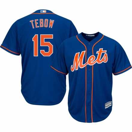 Youth New York Mets #15 Tim Tebow Blue Cool Base Player Jersey