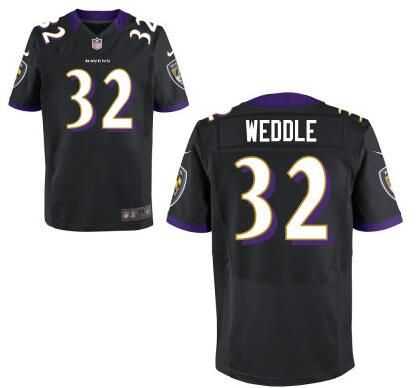 Nike Baltimore Ravens #32 Eric Weddle Black Men's Stitched NFL New Elite Jersey