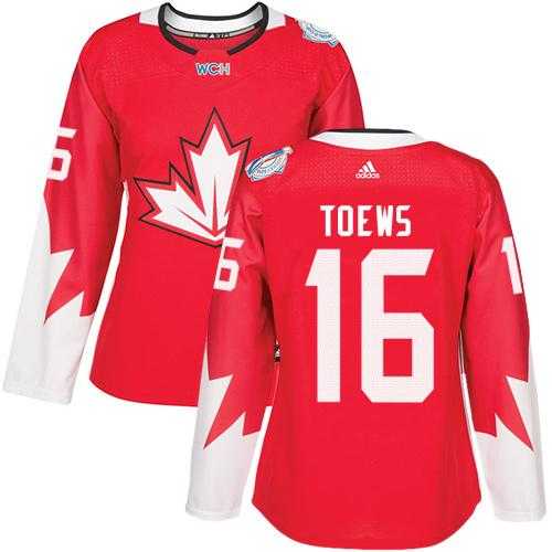 Women's Team Canada #16 Jonathan Toews Red 2016 World Cup Stitched NHL Jersey