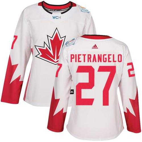Women's Team Canada #27 Alex Pietrangelo White 2016 World Cup Stitched NHL Jersey