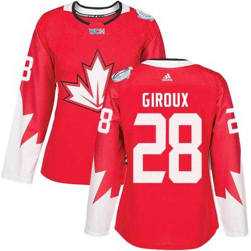 Women's Team Canada #28 Claude Giroux Red 2016 World Cup Stitched NHL Jersey