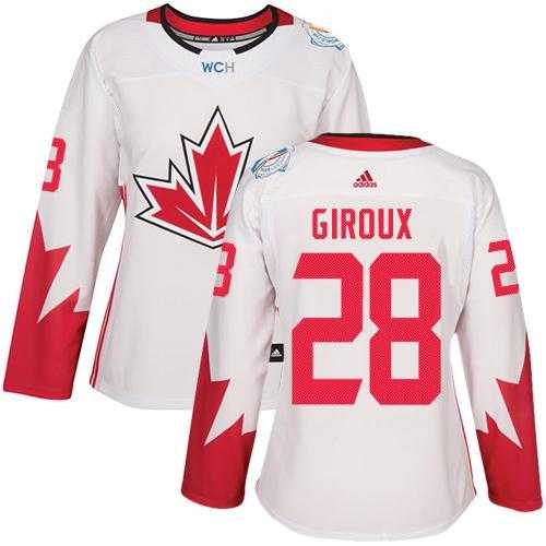 Women's Team Canada #28 Claude Giroux White 2016 World Cup Stitched NHL Jersey