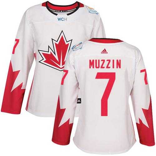 Women's Team Canada #7 Jake Muzzin White 2016 World Cup Stitched NHL Jersey