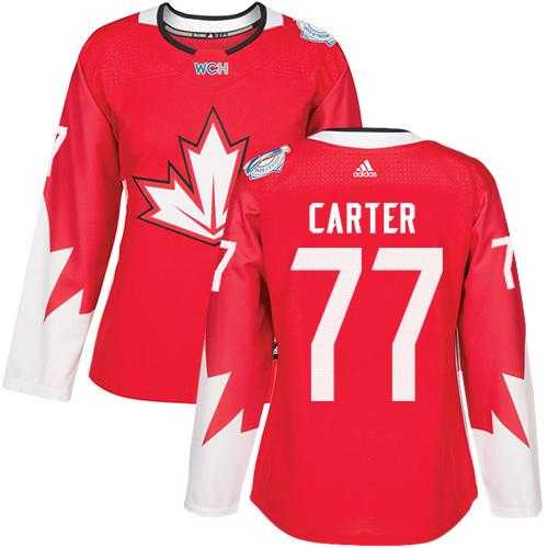 Women's Team Canada #77 Jeff Carter Red 2016 World Cup Stitched NHL Jersey