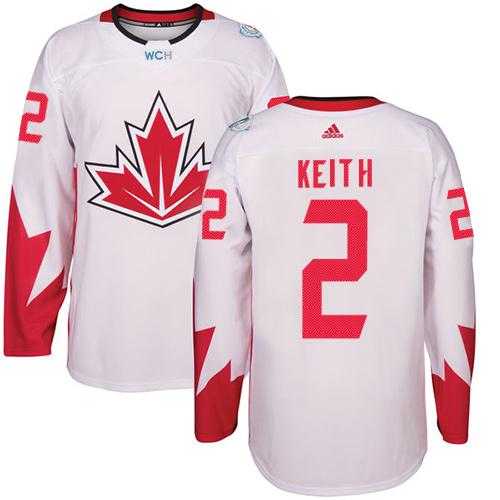 Youth Team Canada #2 Duncan Keith White 2016 World Cup Stitched NHL Jersey