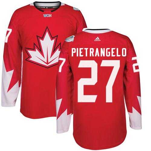 Youth Team Canada #27 Alex Pietrangelo Red 2016 World Cup Stitched NHL Jersey
