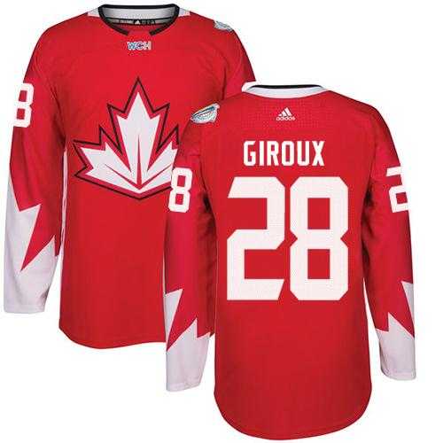 Youth Team Canada #28 Claude Giroux Red 2016 World Cup Stitched NHL Jersey