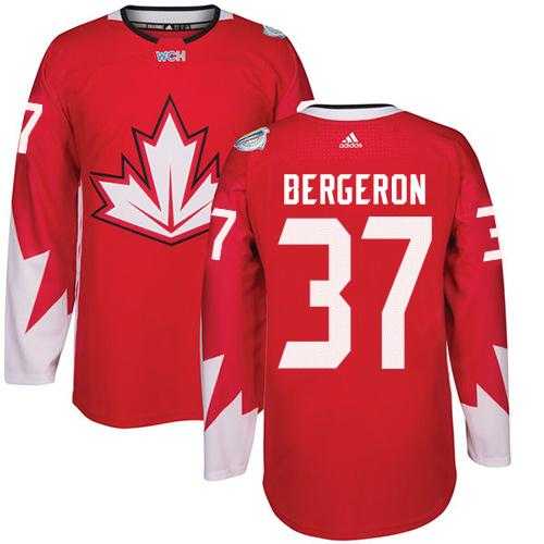Youth Team Canada #37 Patrice Bergeron Red 2016 World Cup Stitched NHL Jersey