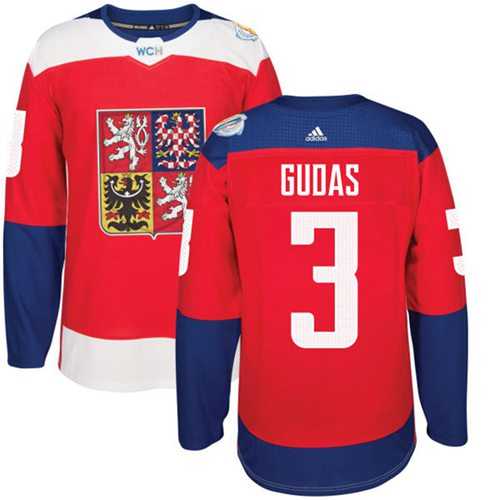 Team Czech Republic #3 Radko Gudas Red 2016 World Cup Stitched NHL Jersey