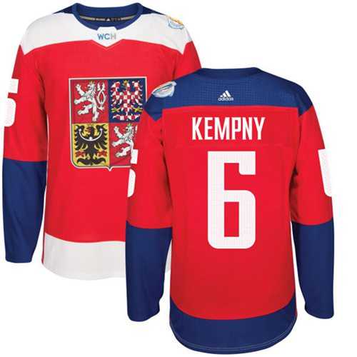 Team Czech Republic #6 Michal Kempny Red 2016 World Cup Stitched NHL Jersey