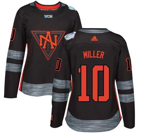 Women's Team North America #10 J. T. Miller Black 2016 World Cup Stitched NHL Jersey