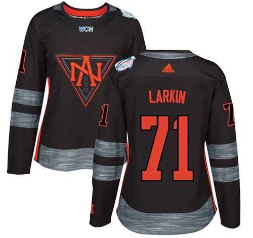 Women's Team North America #71 Dylan Larkin Black 2016 World Cup Stitched NHL Jersey