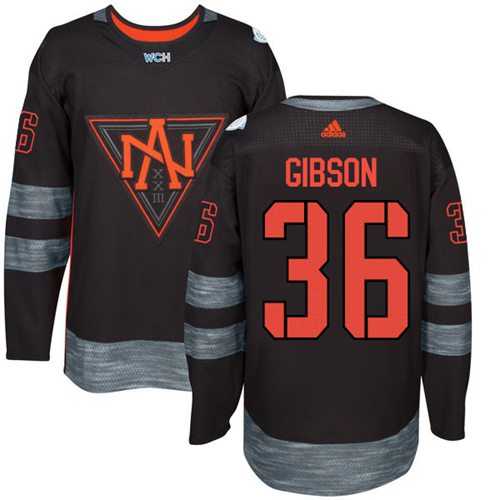 Youth Team North America #36 John Gibson Black 2016 World Cup Stitched NHL Jersey