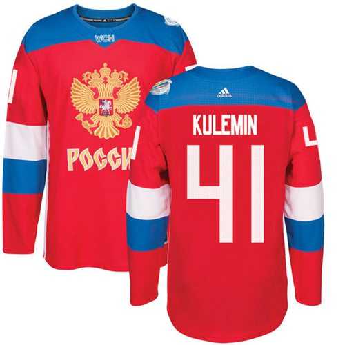 Team Russia #41 Nikolay Kulemin Red 2016 World Cup Stitched NHL Jersey