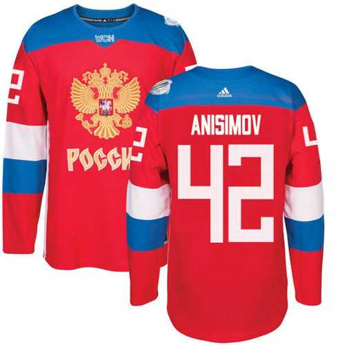 Team Russia #42 Artem Anisimov Red 2016 World Cup Stitched NHL Jersey