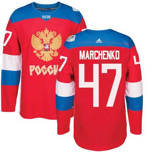 Team Russia #47 Alexey Marchenko Red 2016 World Cup Stitched NHL Jersey