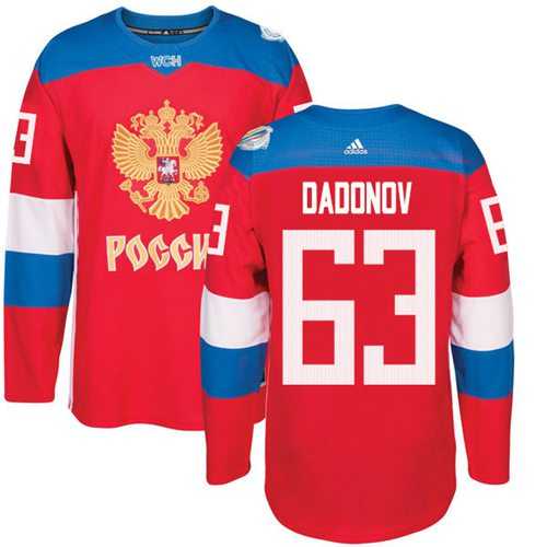 Team Russia #63 Evgenii Dadonov Red 2016 World Cup Stitched NHL Jersey
