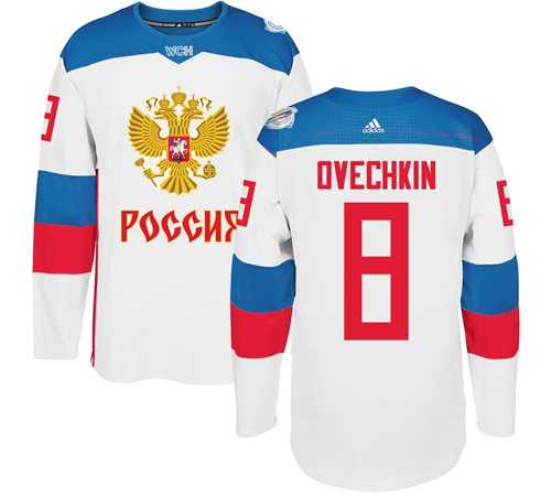 Team Russia #8 Alexander Ovechkin White 2016 World Cup Stitched NHL Jersey